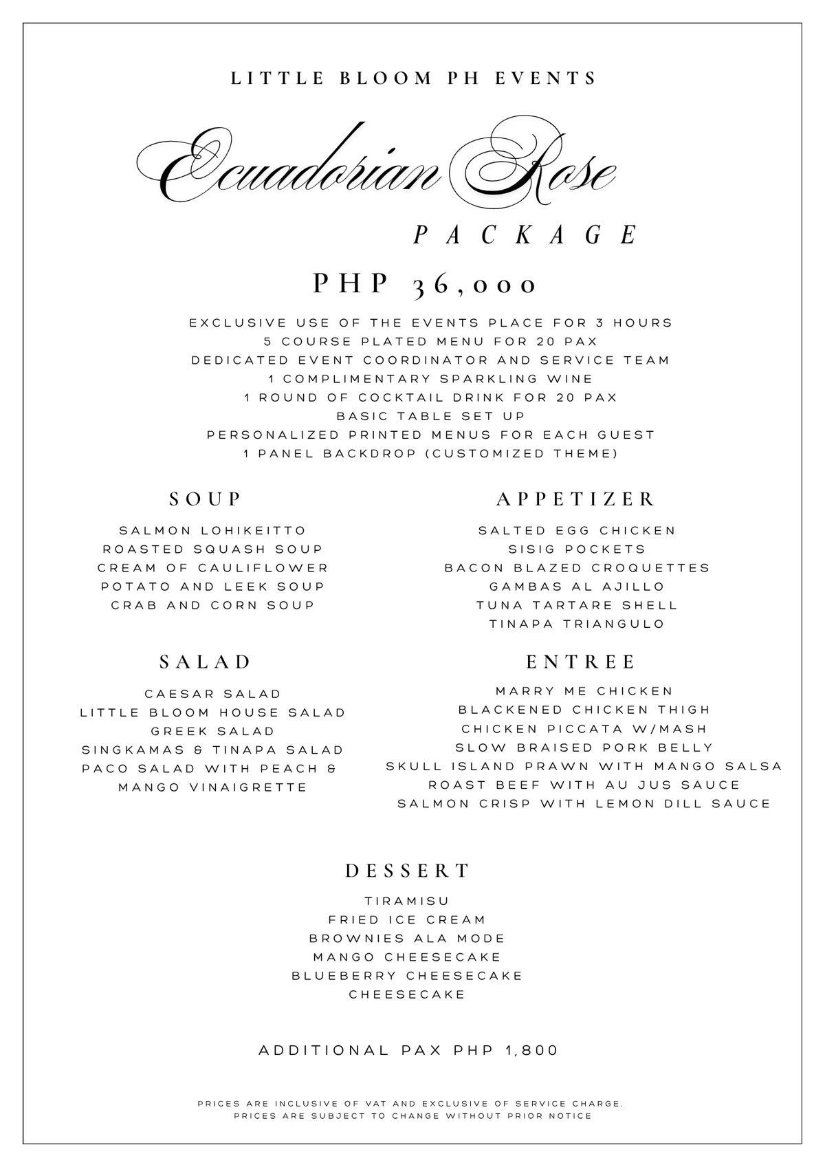 Ecuadorian Rose Package