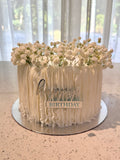 Floral Cake in white