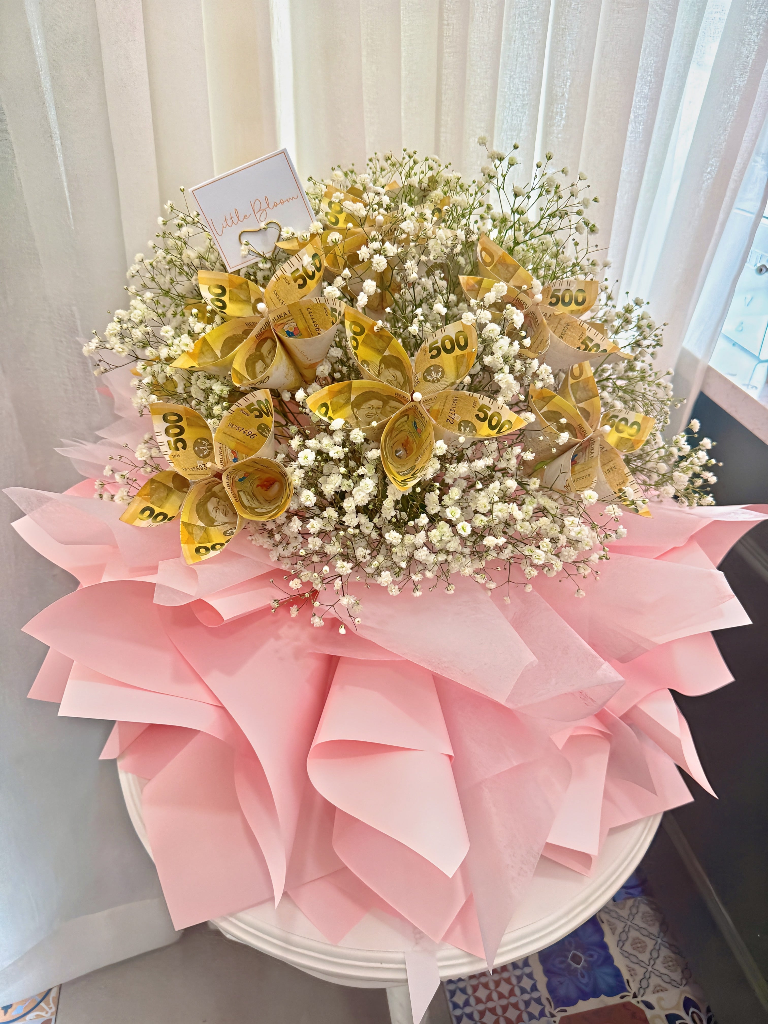 Pink Round Money Bouquet
