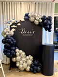 Midnight Blue and Silver Backdrop